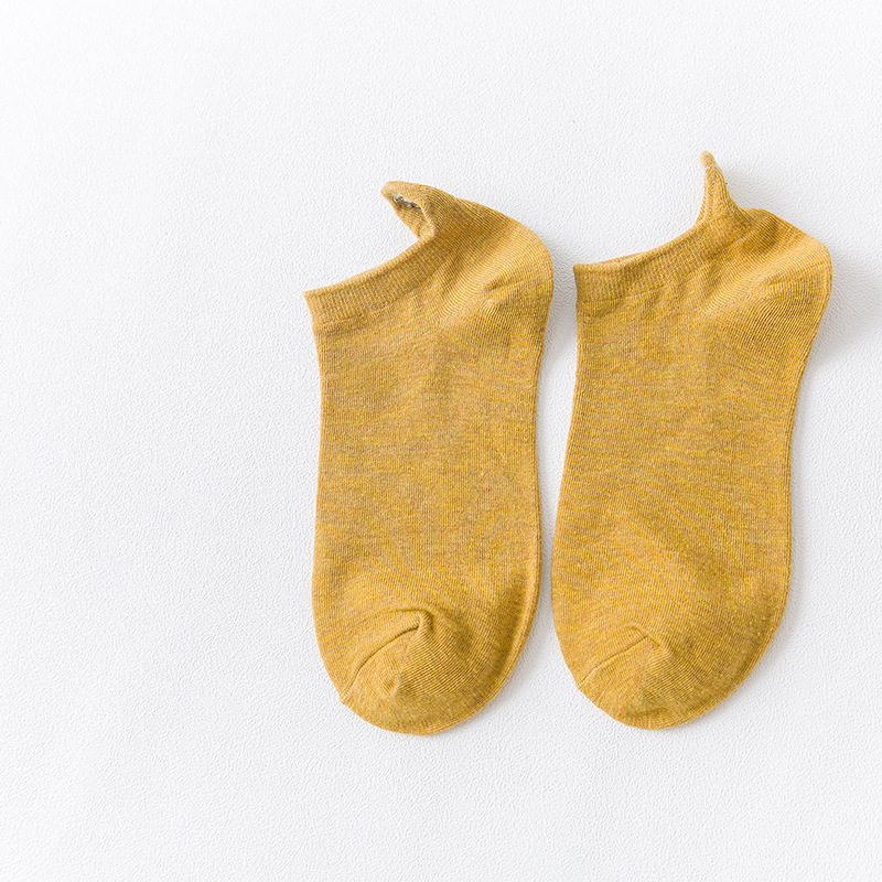 Heel Socks Female Socks Female Socks Embroidered Smile Stealth Pure Cotton Socks To Help Low